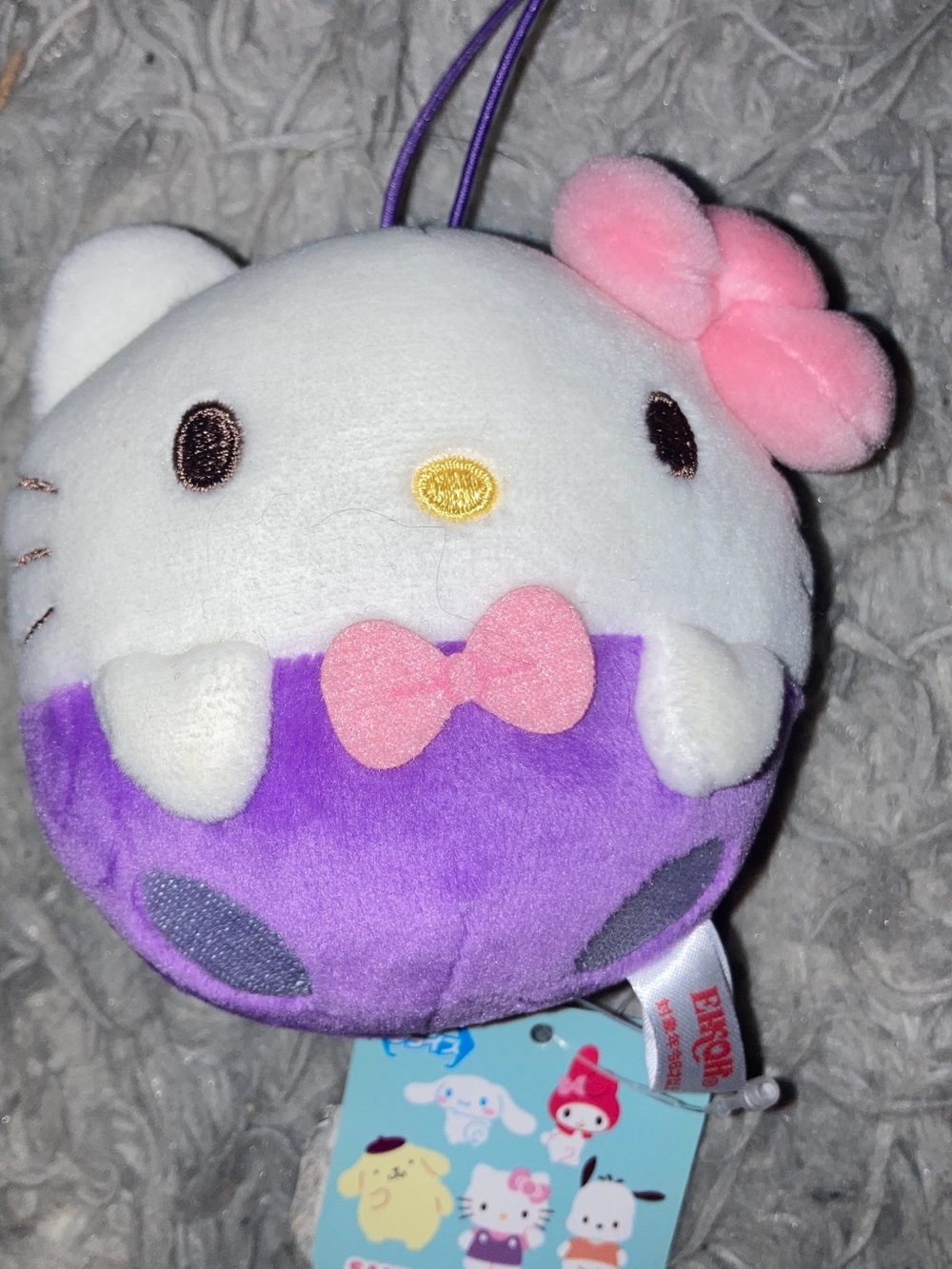 Sanrio Hello Kitty Mochi Plush - White, Pink & Purple